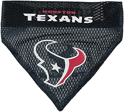 NFL DOG BANDANA - HOUSTON TEXANS REVERSIBLE PET BANDANA. 2 Sided Sports Bandana with a PREMIUM Embroidery TEAM LOGO, Large/X-Large. - 2 Sizes & 32 NFL Teams available - Image 2