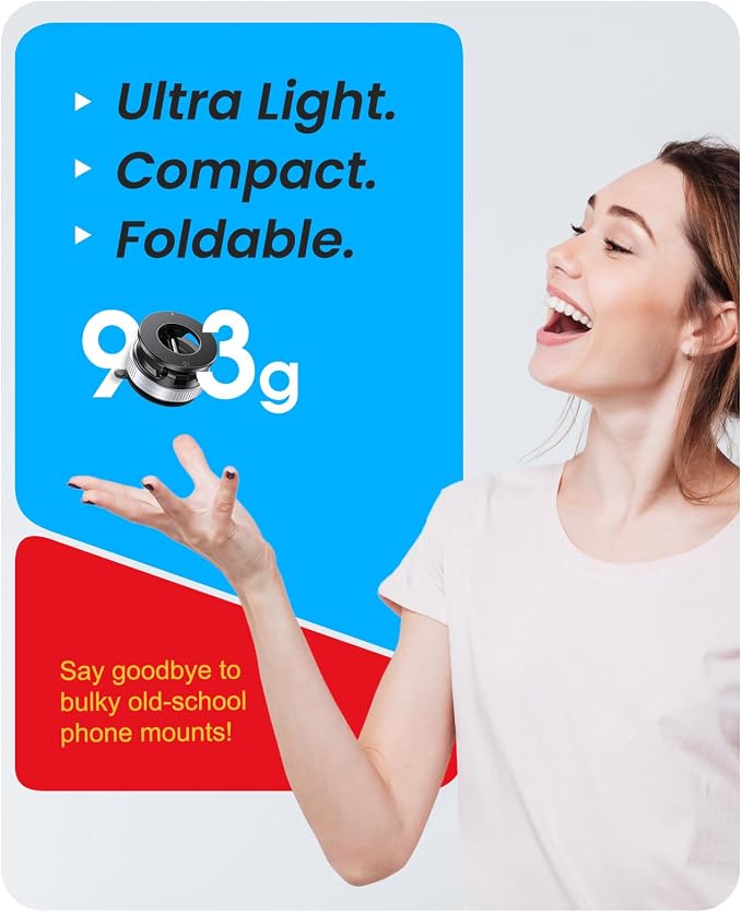 Jononser Magnetic Suction Cup Phone Mount for Magsafe, 360° Adjustable Magnetic Car Phone Holder, Pocket Size Foldable Car Mount, Phone Holders for Your Car for iPhone 17 16 15 14 13 12 Series,Silver - Image 6