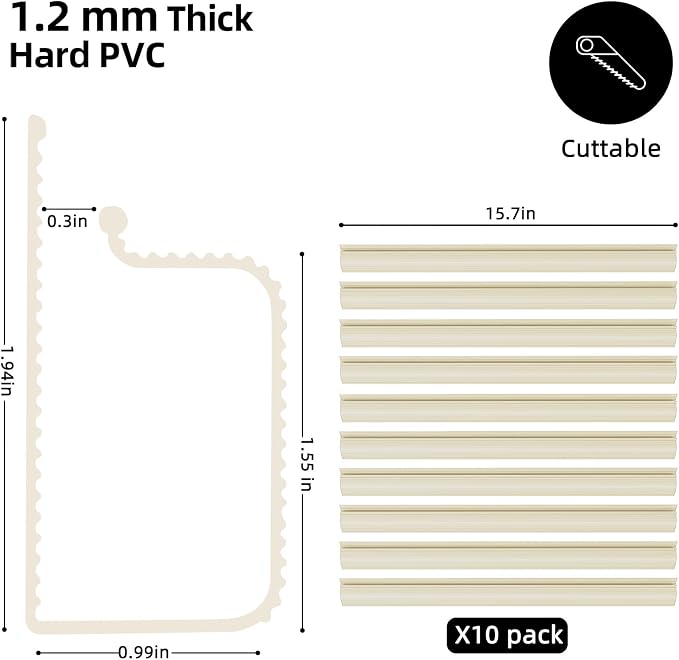 YECAYE 157in Cable Management, Cord Organizer,Easy Install Self-Adhesive Cord Hider, Cable Organizer, Cable Hider for Office Organization,Child & Pet Proof, Beige - Image 2