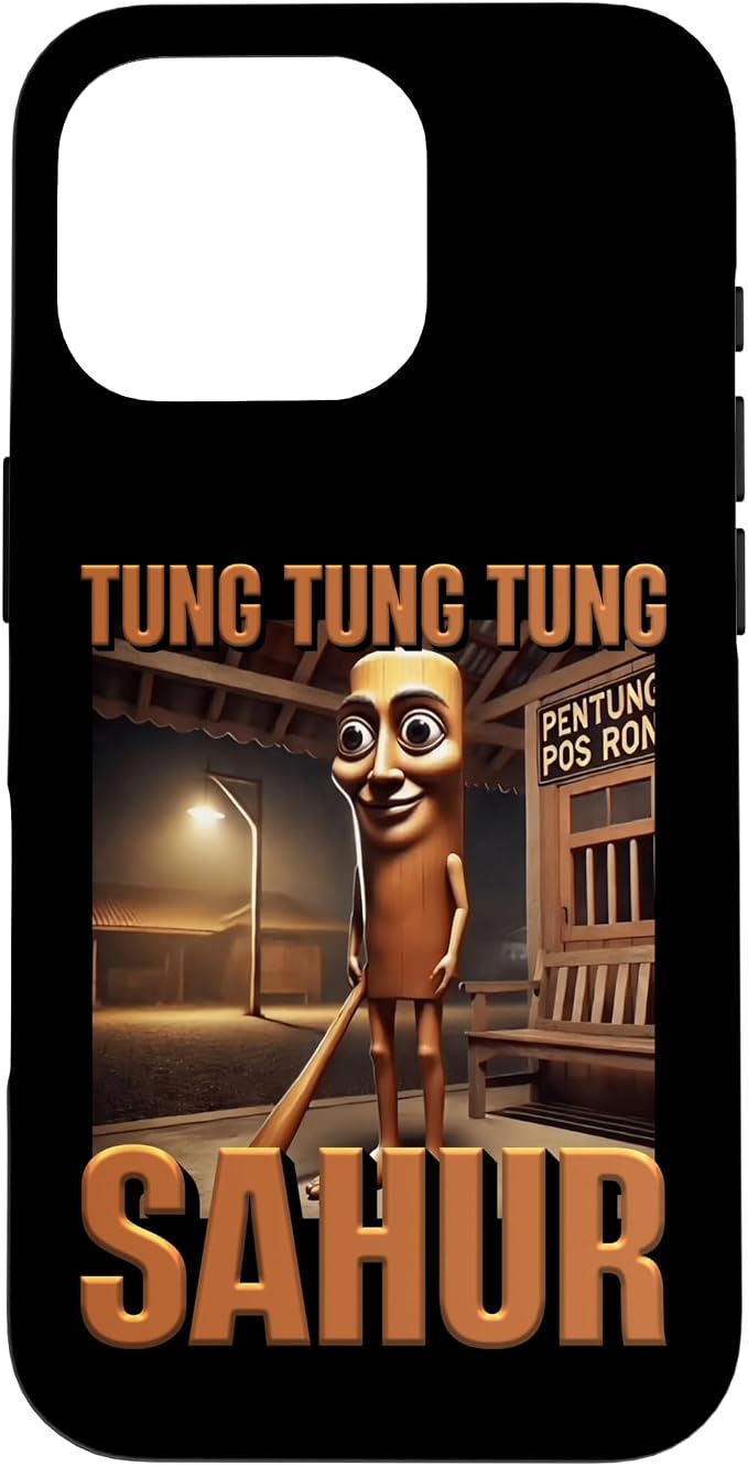 Internet Hilarious Meme AI Character Tung Tung Tung Sahur Case for iPhone 16 Pro by Unknown