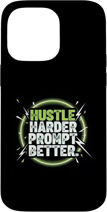 Hustle Harder Prompt Better AI Artificial Intelligence Case for iPhone 14 Pro Max by Unknown