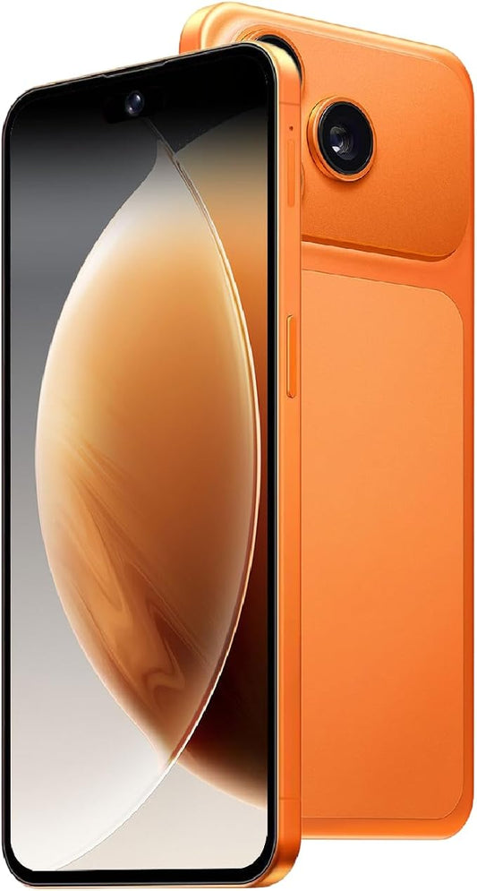 Unlocked 4G LTE Android Phone, 6.6-inch Screen, 3GB RAM + 16GB ROM/TF 256GB, Dual SIM, Dual Camera, Suitable for Beginners (97orange) by Unknown