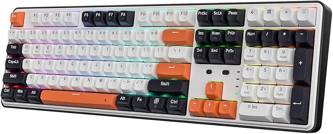 Redragon K689 PRO Wireless 108-Key Gasket RGB Gaming Keyboard, 4 Hotkeys | Extra Shortcut Keys, 0-Delay Tri-Mode, Cushioned Noise Dampening for Creamy Thocky Sound, Unfaded PBT Keycaps, PRO Software by REDRAGON