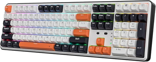 Redragon K689 PRO Wireless 108-Key Gasket RGB Gaming Keyboard, 4 Hotkeys | Extra Shortcut Keys, 0-Delay Tri-Mode, Cushioned Noise Dampening for Creamy Thocky Sound, Unfaded PBT Keycaps, PRO Software by REDRAGON