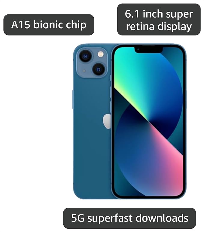 Apple iPhone 13, 256GB, Blue - AT&T (Renewed Premium) - Image 3