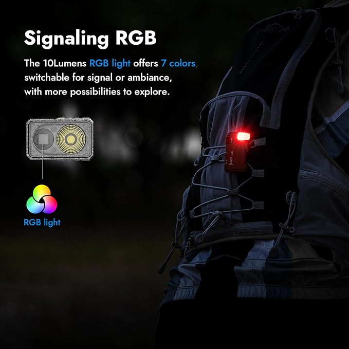 WUBEN G5 EDC Flashlight Magnetic Keychain Rechargeable Mini Pocket Flashlight 400LM Dual Light Sources RGB Light Portable Flat Flashlight for Outdoor Home Emergency (Ice Crack) | 400 Lumens Dual Light Source LED Flashlight with RGB, Portable Magnetic K... - Image 5