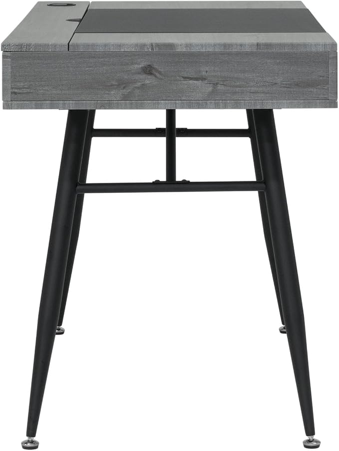 Calico Designs Nook Modern Office Laptop Writing Desk- 47.25″ Wide Home Workstation Space-Saving with Storage Compartments, Greywash - Image 5