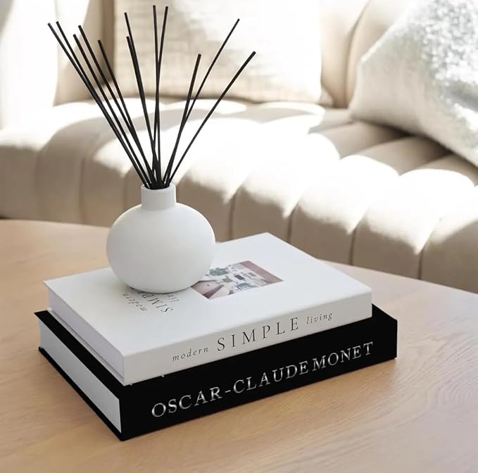 Decorative Books for Home Decor,2 Pcs Modern Minimalist Faux Book for Home Decoration,Coffee Table Decor,Living Room Aesthetic Accent (E2) - Image 4