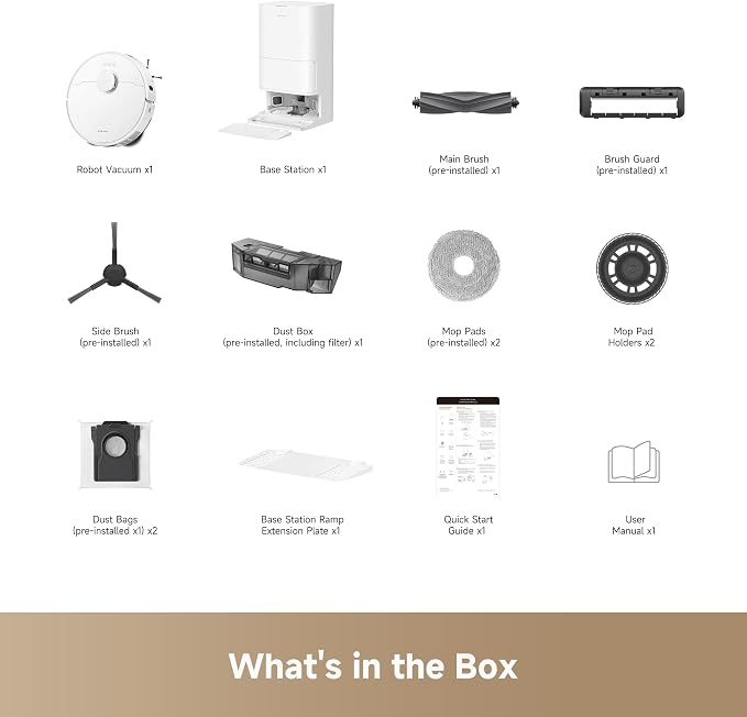 dreame D30 Ultra CE Robot Vacuum and Mop, 25,000Pa Powerful Suction | 0.41in Mop Lifting, Multifunctional Base Station, Auto Dust Emptying & Mop Self-Cleaning, Smart Obstacle Avoidance, White - Image 9