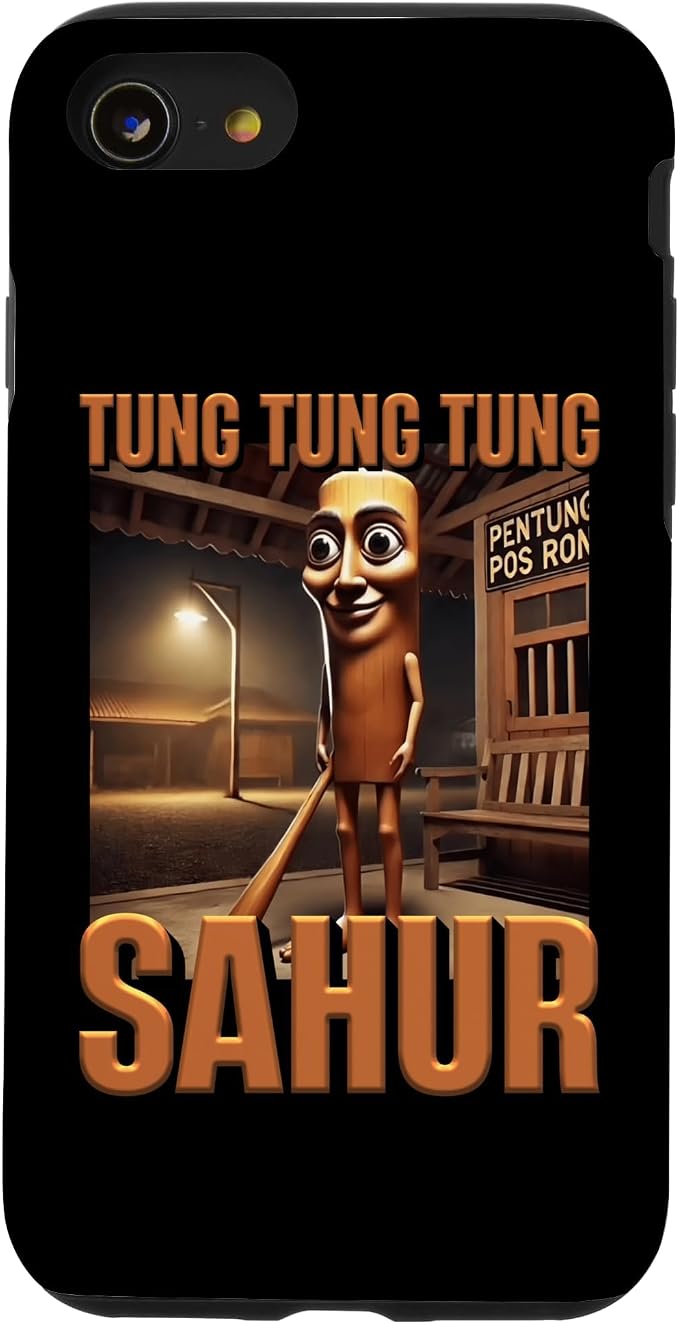 Internet Hilarious Meme AI Character Tung Tung Tung Sahur Case for iPhone SE (2020) / 7/8 by Unknown