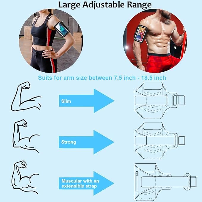 Phone Holder for Running-Karvense Phone Arm Bands w/Earphone Bag for Running&Gym& &Workout&Jogging, Cell Phone Armband for iPhone 17 Pro Max/16 Pro Max/15 Pro Max, Samsung Galaxy S Ultra/Plus- 6.9’’ - Image 6