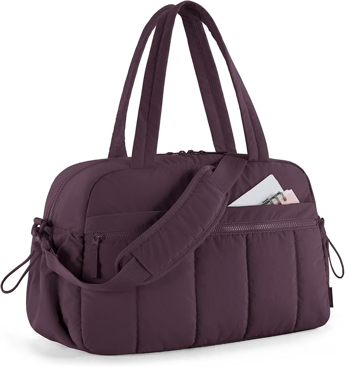 BAGSMART Duffle Bag for Travel, Gym Bag for Women, Weekender Carry on Bag | PVC Wet Pocket, Airline Approved Personal Carry-on Size, Fits Under-seat, One Bag for Gym, Travel, Hospital, Overnight by BAGSMART