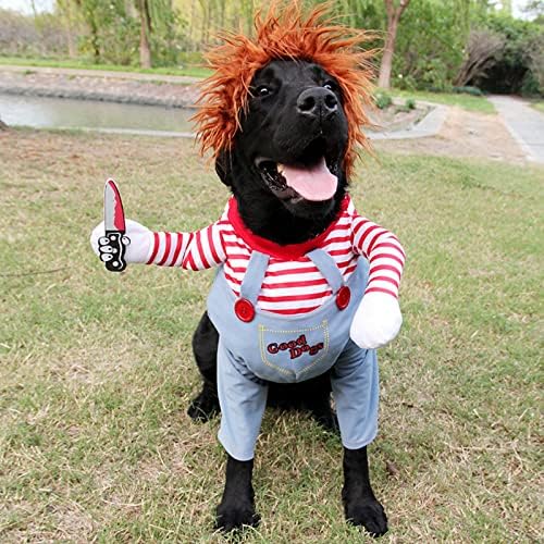 Pet Deadly Dog Costume, Cute Dog Cosplay Halloween Christmas Funny Pet Clothes Party Costume for Small Medium and Large Dogs (Medium) - Image 3