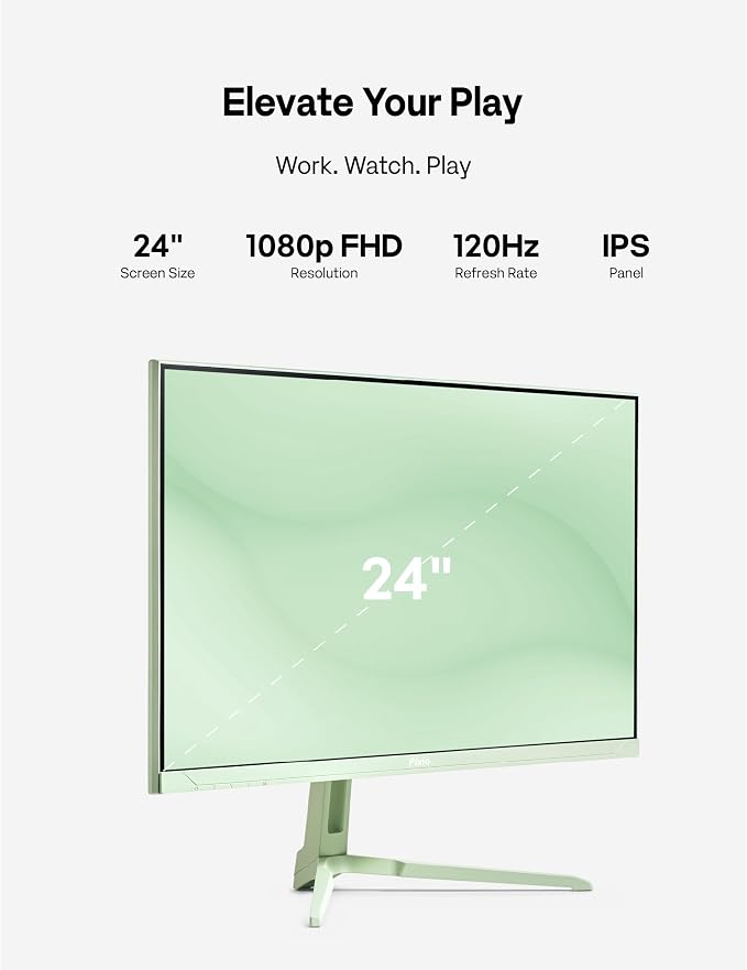 Pixio PX246 Wave Mint Green 24 inch 120Hz Refresh Rate FHD 1080p Resolution IPS Panel 4ms GTG Response Time Gaming Monitor with Adaptive Sync - Image 3