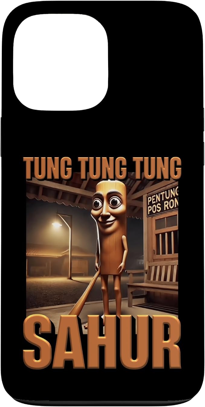 Internet Hilarious Meme AI Character Tung Tung Tung Sahur Case for iPhone 13 Pro Max by Unknown