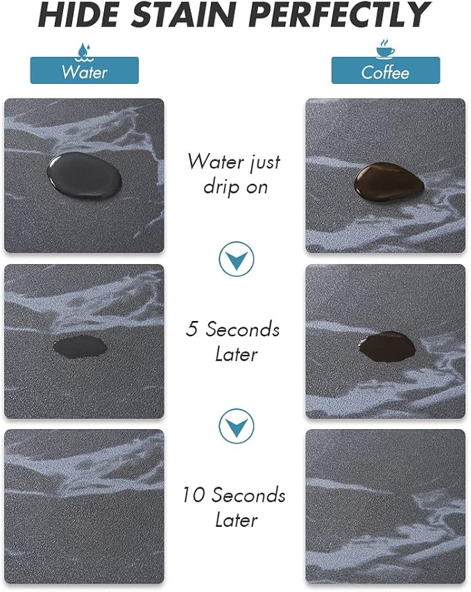 AMOAMI-Coffee Mat Hide Stain Rubber Backed Absorbent Dish Drying Mat for Kitchen Counter-Coffee Bar Accessories Fit Under Maker Machine Pot Espresso Machine Dish Rack - Image 2
