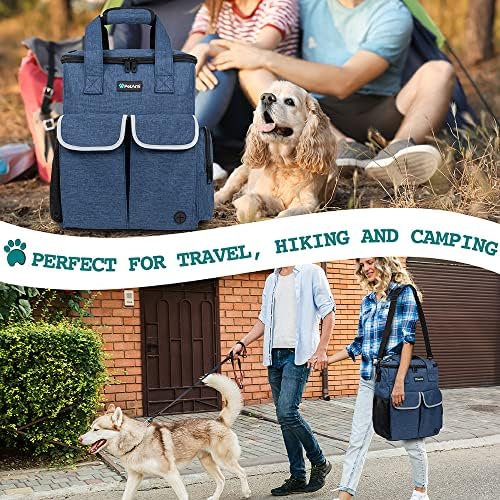 PetAmi Dog Travel Bag Organizer, Pet Supplies Diaper Tote, Navy Blue - Image 6