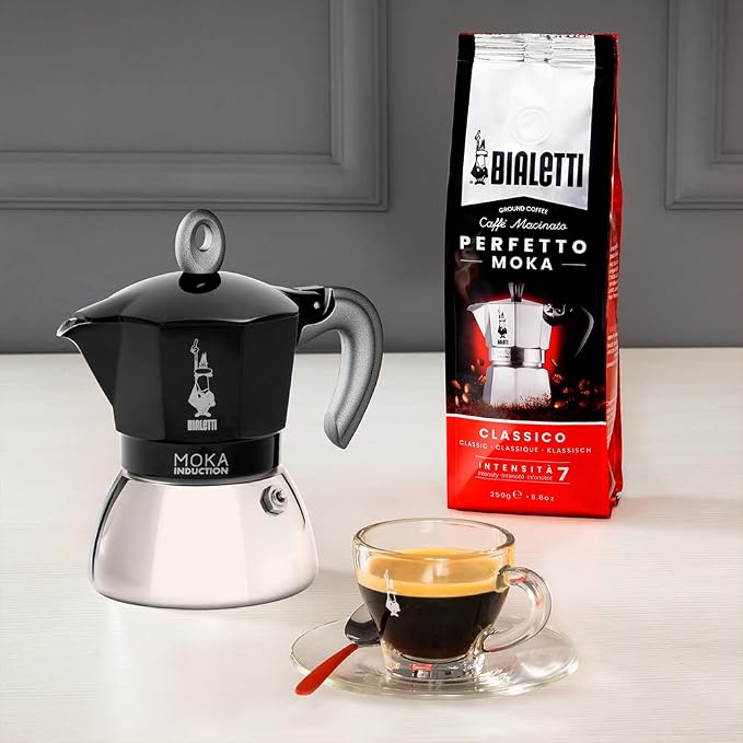 Bialetti - Moka Induction, Moka Pot, Suitable for all Types of Hobs, 6 Cups Espresso (9.4 Oz Espresso), 280 ml, Black - Image 5