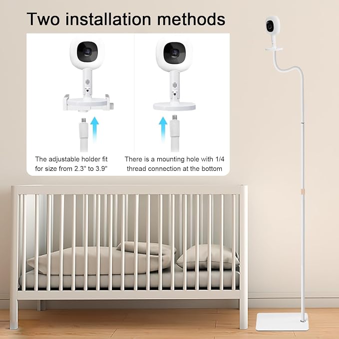 AISVAN Adjustable Height Baby Monitor Floor Stand Holder for Hellobaby HB6560/HB6550 HB65/HB66/HB248 Baby Monitor and Also Compatible with The Nanit Pro Smart Monitor & Flex Stand - Image 2