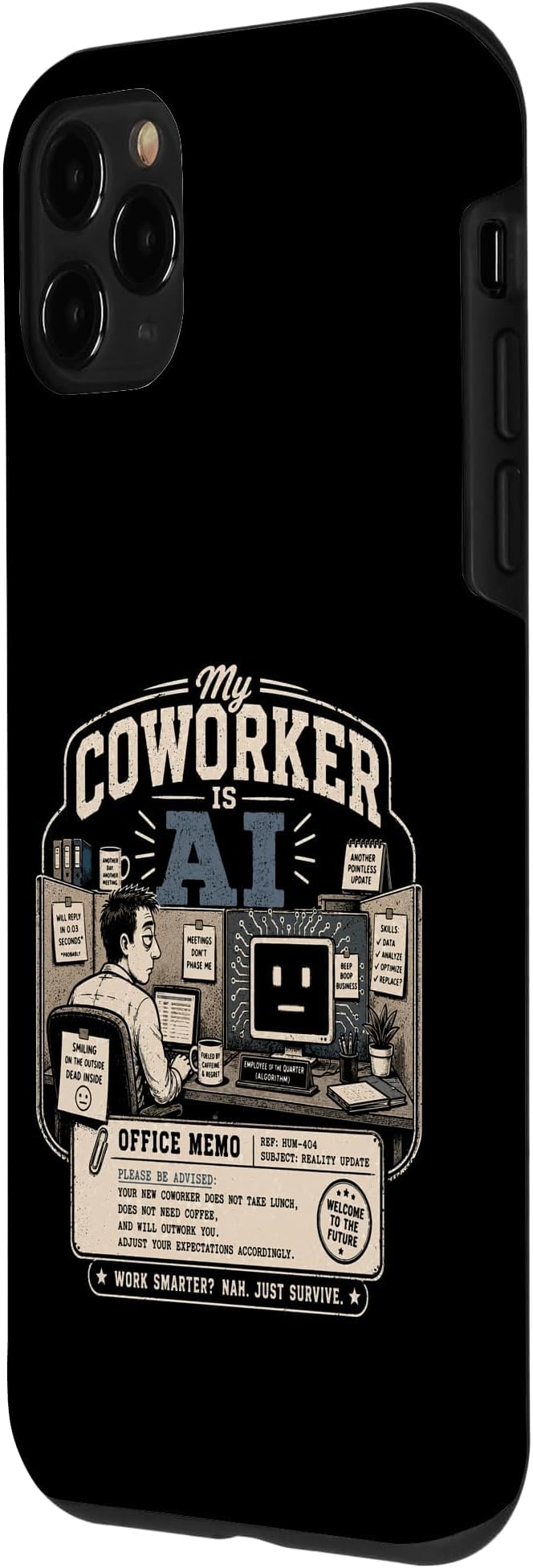 My Coworker is AI Office Humor Funny Workplace Replacement Case for iPhone 11 Pro - Image 2