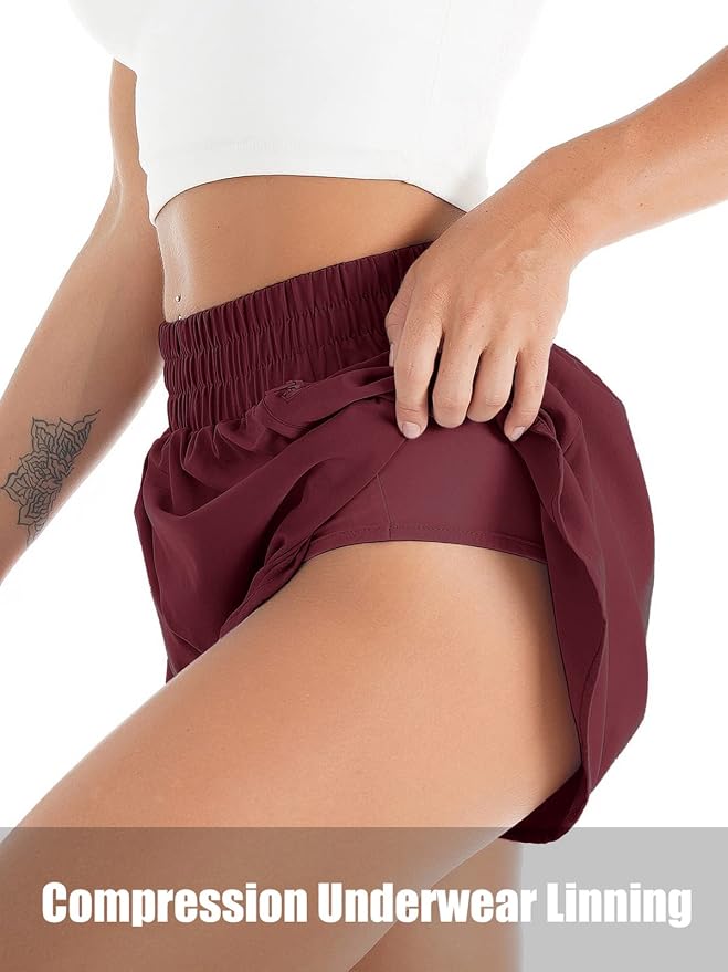 Blooming Jelly Women's Quick-Dry Running Shorts Workout Sport Layer Active Shorts with Pockets 1.75" - Image 5