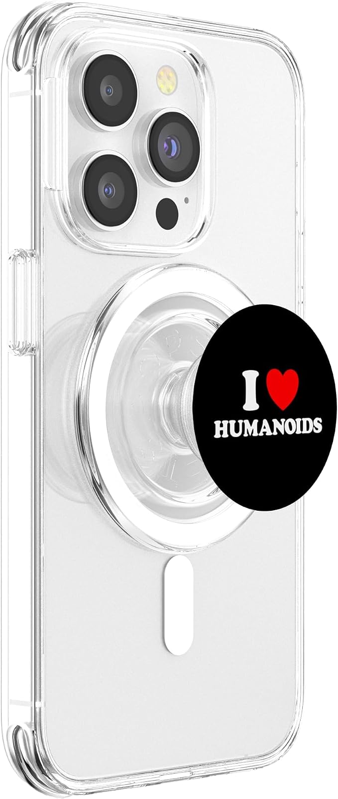 Humanoid Heart Funny Cute Embodied AI Bot Robot Being Fan PopSockets PopGrip for MagSafe - Image 4