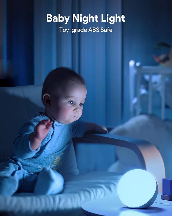 Hifree Touch Lamp, Multicolor Night Light for Kids, Small LED Table Lamp for Bedroom, Dimmable Bedside Lamp with Warm & White Light - Image 6