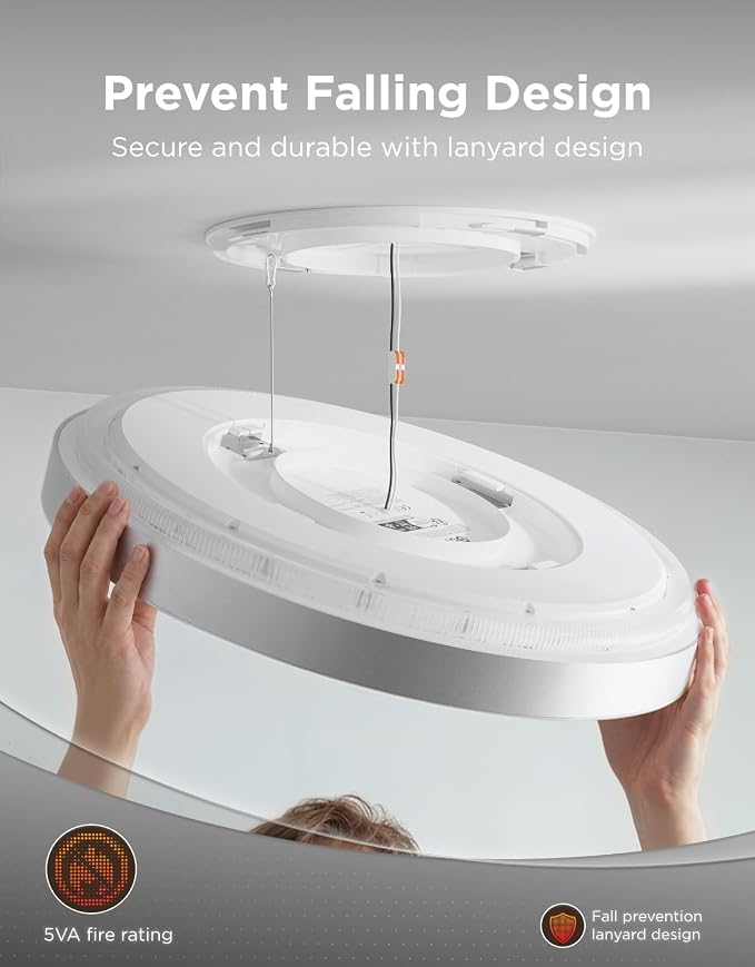 Govee Ceiling Light Ultra 21 Inch, 5000LM Smart Flush Mount Ceiling Light | DIY Ceiling Canvas for Living Room, Bedroom & Game Room, Compatible with Matter & Alexa, RGBIC & Tunable White 2700K-6500K - Image 8