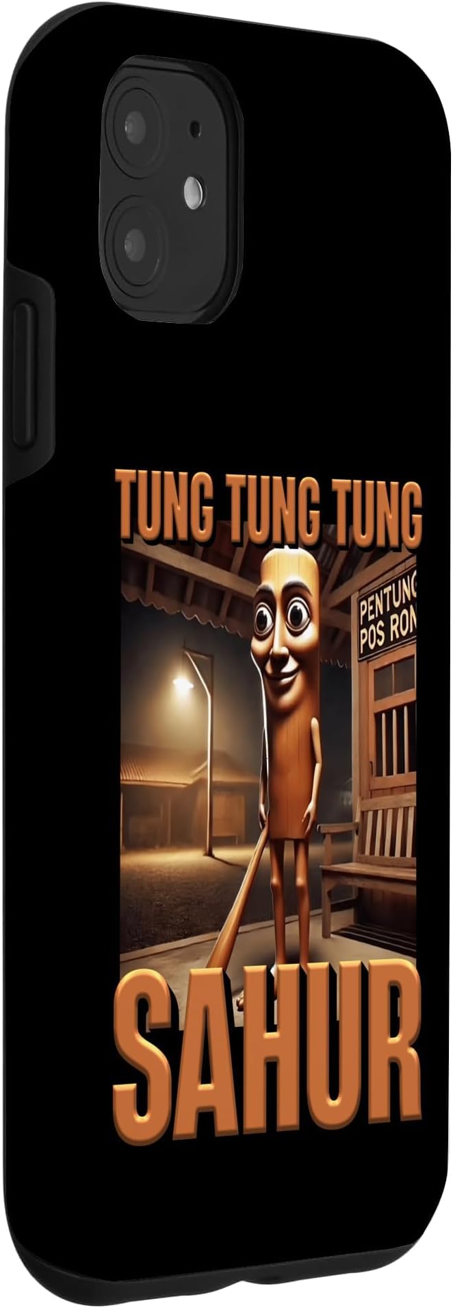 Internet Hilarious Meme AI Character Tung Tung Tung Sahur Case for iPhone 11 - Image 3