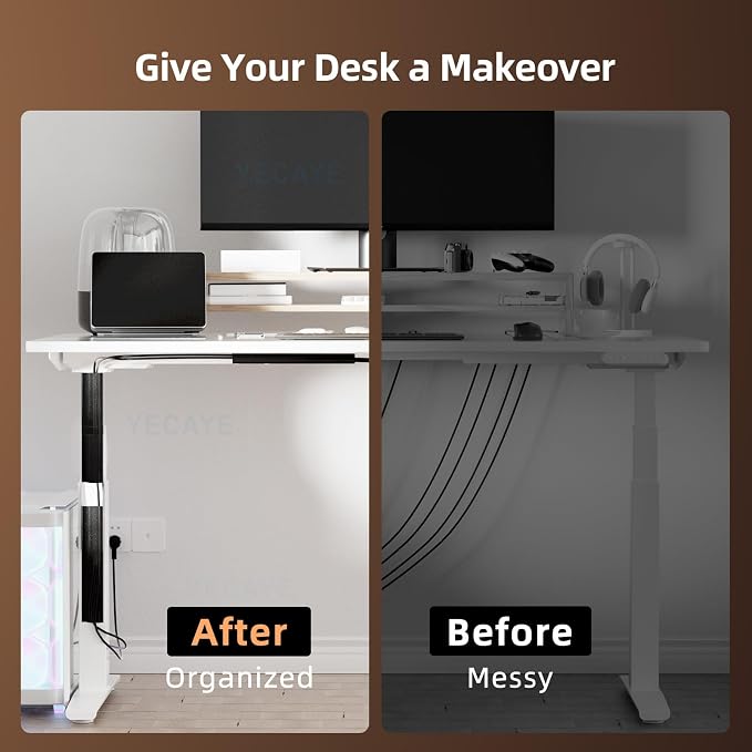 YECAYE Cable Management, 6 Pack, Black | Cord Organizer;Adhesive Mount;No-Drill Under Desk Wire Management;for Home Office;Baby proofing - Image 6