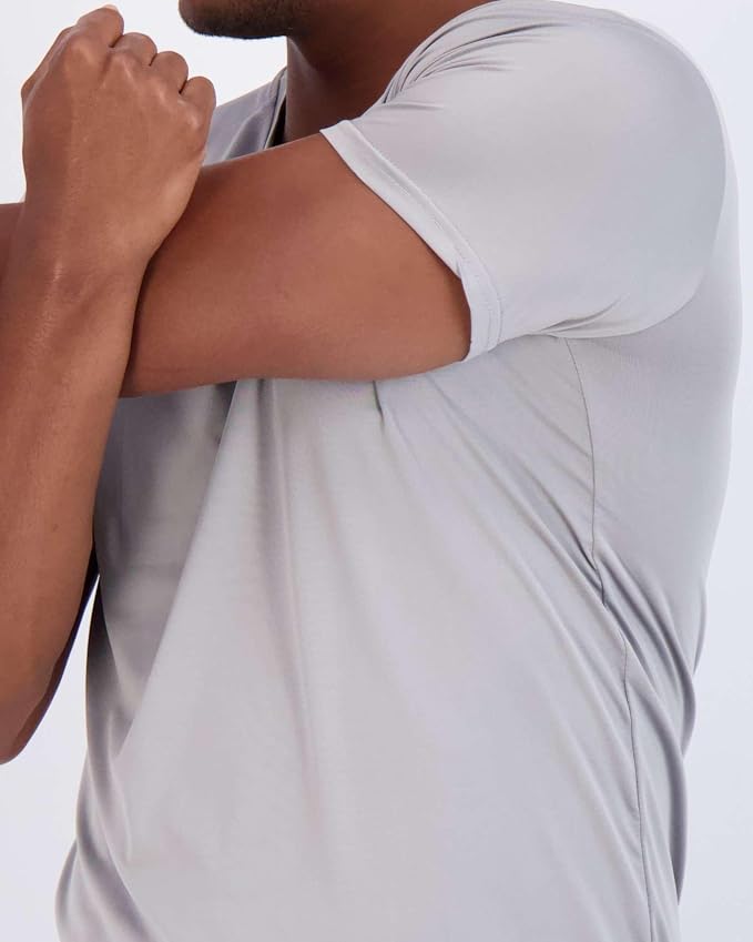 5 Pack Men's Dry Fit Short Sleeve T-Shirt Gym Workout Athletic Running Tee | Cooling, Moisture-Wicking, Crew Neck, Quick-Dry, Breathable, Active, Exercise, Fitness, Basketball, Cycling, Hiking, Tennis - Image 6