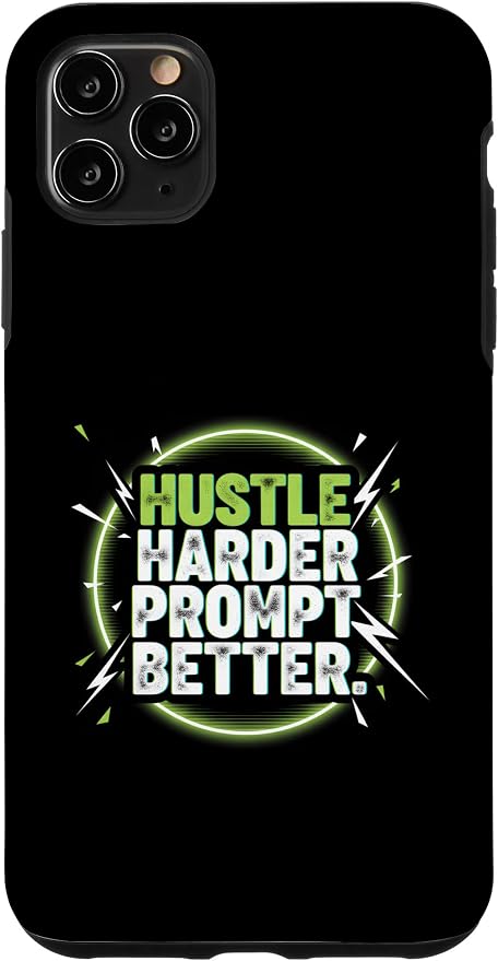 Hustle Harder Prompt Better AI Artificial Intelligence Case for iPhone 11 Pro Max by Unknown