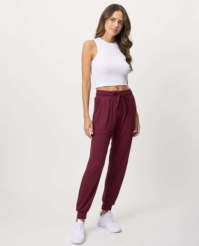 3 Pack Women's Lounge Joggers Sweatpant Active Athletic Yoga Workout Pocket | Available in Plus Size, Ladies Casual, Drawstring Gym Pants, Sleep Bottoms, Hiking, Running, Fitness, Exercise, Pajama, Soft - Image 6
