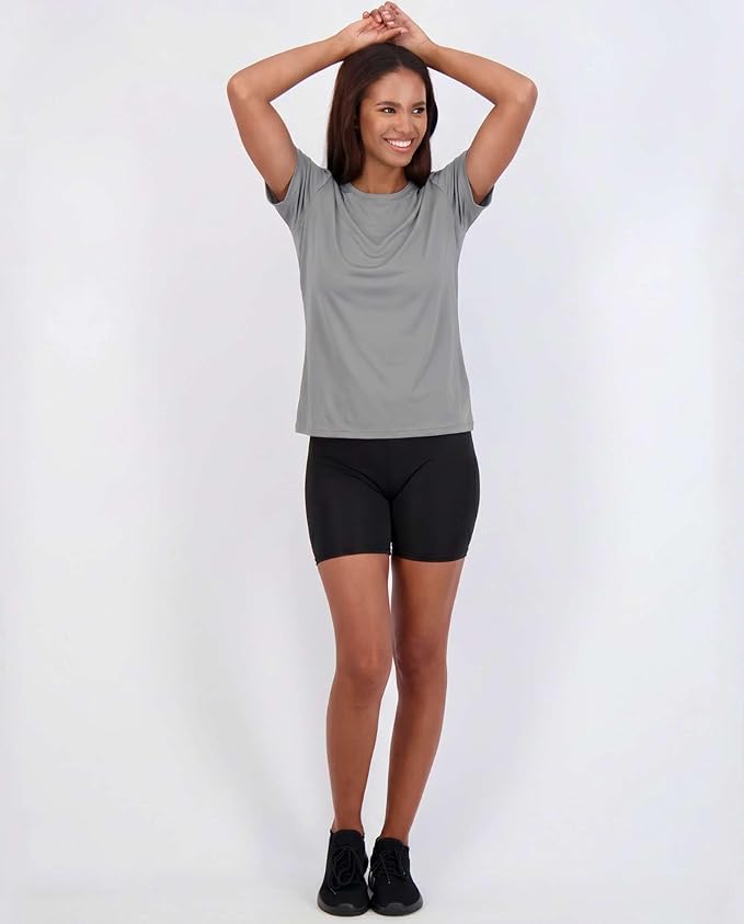5 Pack Women's Dry Fit Short Sleeve Athletic Gym Workout Running Tops | Available in Plus Size, Exercise, Sports, Fitness, Quick Dry, Cooling, Moisture Wicking, Loose Basic Tees, Yoga, Pilates - Image 5