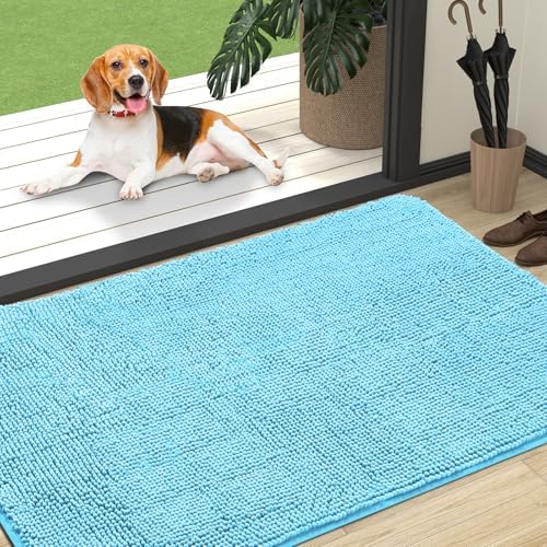 OLANLY Dog Door Mat for Muddy Paws 47x32, Super Absorbent Chenille Mud Mat by OLANLY