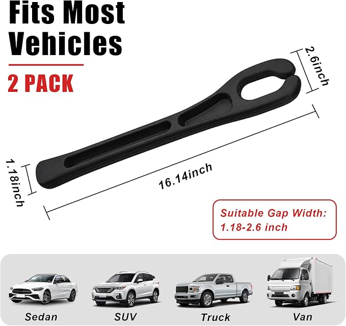 Car Seat Gap Filler Organizer 2 PCS Black Universal Seat Gap Plug Blocker Anti-Drop Console Catcher Phone Keys Storage for Car Truck SUV Auto Accessories Style3 - Image 2