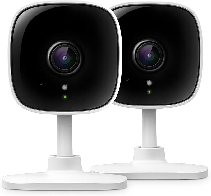 Tapo 2K Indoor Wired Security Camera - Works as a Baby Monitor & Pet Camera, Person/Motion/Baby Cry Detection, 2-Way Audio, Siren, Subscription-Free Local Storage or Optional Cloud, C110P2 (2-Pack) by Tapo