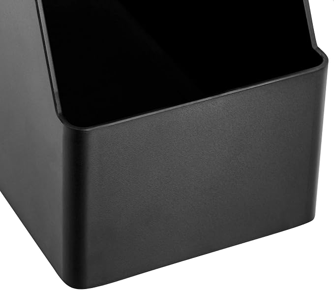 Amazon Basics Plastic Desk Organizer Vertical Magazine Rack and File Holder, Black, 12-Pack - Image 4