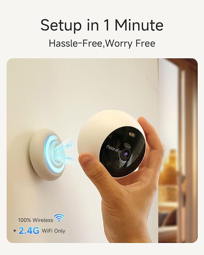 Noorio 2MP Security Cameras Wireless Outdoor Battery Powered Camera Surveillance Exterieur for Home, Color Night Vision, AI Motion Detection, 2.4G WiFi, IP66, 32GB Local Storage, 2-Way Audio (2 Pack) - Image 7