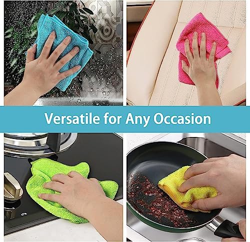 HOMEXCEL 50PK Microfiber Cleaning Cloth, Cleaning Rag for Home, 11.5x11.5in - Image 6