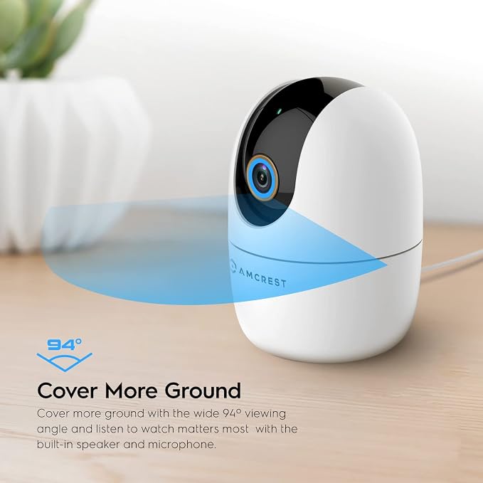 Amcrest 4MP WiFi Camera Indoor Camera, Sound & Baby Monitor, Human & Pet Detection, Motion-Tracking, w/ 2-Way Audio, Phone App, Pan/Tilt Wireless IP, Night Vision, Smart Home ASH41-W - Image 6
