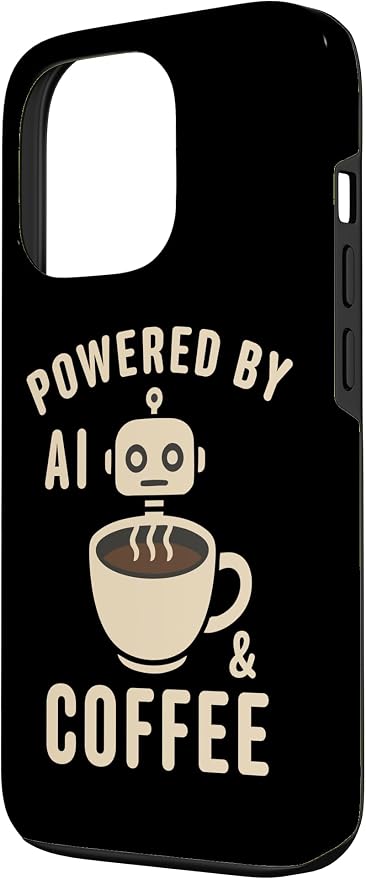 Powered by AI and Coffee Robot Case for iPhone 13 Pro - Image 2