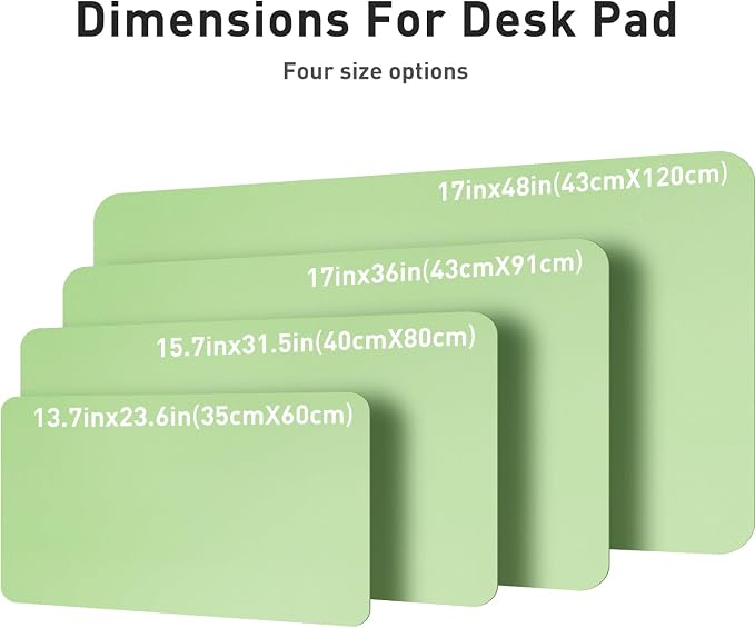 Aothia Leather Desk Pad Protector, Mouse Pad, Office Desk Mat, Non-Slip PU Leather Desk Blotter, Laptop Desk Pad, Waterproof Desk Writing Pad for Office and Home (31.5" x 15.7", Foam Green) - Image 6