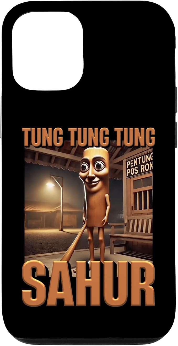 Internet Hilarious Meme AI Character Tung Tung Tung Sahur Case for iPhone 12/12 Pro by Unknown