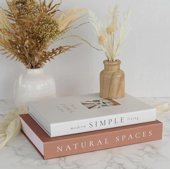 Decorative Books for Home Decor,2 Pcs Modern Minimalist Faux Book for Home Decoration,Coffee Table Decor,Living Room Aesthetic Accent (E3) - Image 3