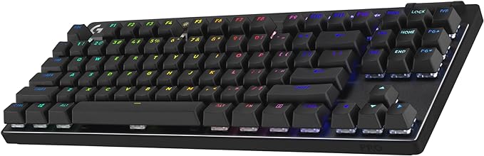 Logitech G PRO X TKL Lightspeed Wireless Gaming Keyboard (Clicky) - Black | Lightspeed wireless, Ultra-Portable Tenkeyless Design, LIGHTSYNC RGB, PBT keycaps, Clicky Switches by Unknown