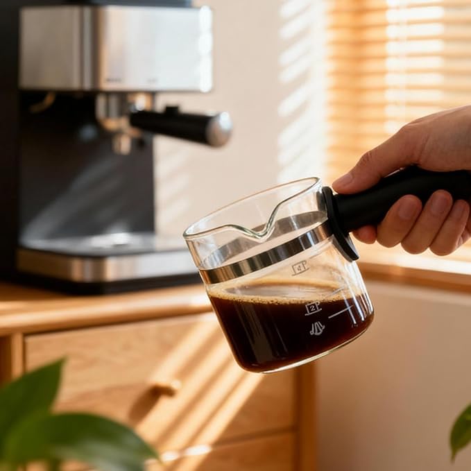 4 Cup Espresso Glass Coffee Pot Replacement-Espresso Accessories | Espresso Accessories，Compatible with IMUSA, Hamilton Beach, Mr.Coffee, Breville, UNIVEN Espresso Machine,Black handle - Image 6