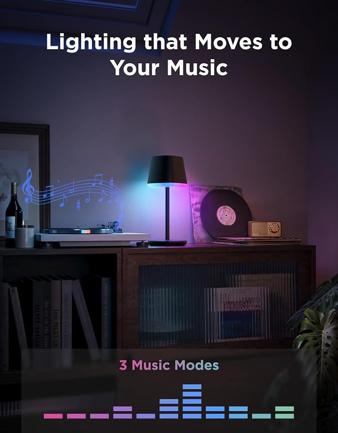 Govee Smart Cordless Table Lamp Classic (No Adapter), RGBIC Desk Lamp | Rechargeable Table Lamp for Bedroom, Living Room, Portable Lamp Works with Matter, Bedside Lamp with 72 Scenes Modes, 500lm - Image 6