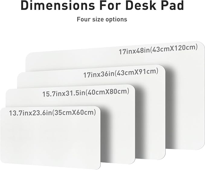 Aothia Leather Desk Pad Protector, Mouse Pad, Office Desk Mat, Non-Slip PU Leather Desk Blotter, Laptop Desk Pad, Waterproof Desk Writing Pad for Office and Home (23.6" x 13.7", Off-White) - Image 8