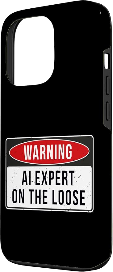 Warning Sign - AI Expert On The Loose Funny Job Quote Case for iPhone 13 Pro - Image 2